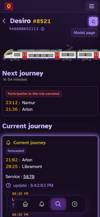 Real-time traffic overview showing train delays and cancellations